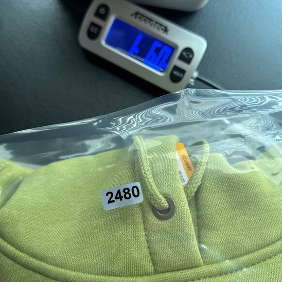 Carhartt Hoodie Womens Small Olive Green Relaxed Fit Midweight Spellout Workwear - Picture 11 of 11